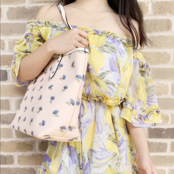 Coach city zip tote pink floral - Picture 4 of 7